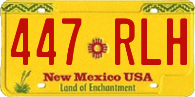 NM license plate 447RLH