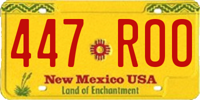 NM license plate 447ROO