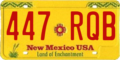 NM license plate 447RQB