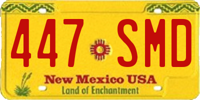 NM license plate 447SMD