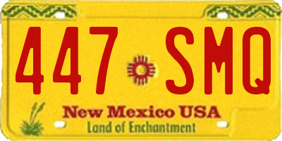 NM license plate 447SMQ