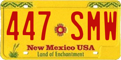 NM license plate 447SMW