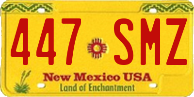 NM license plate 447SMZ