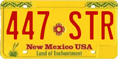 NM license plate 447STR