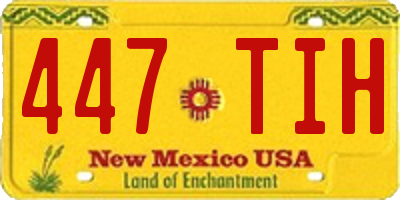 NM license plate 447TIH