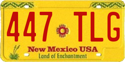 NM license plate 447TLG