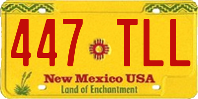 NM license plate 447TLL