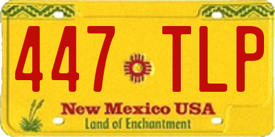 NM license plate 447TLP