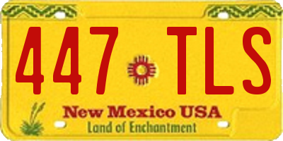 NM license plate 447TLS