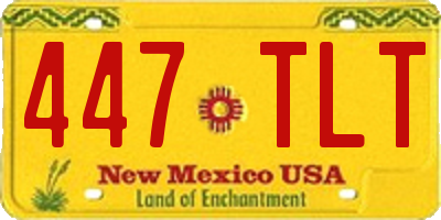 NM license plate 447TLT
