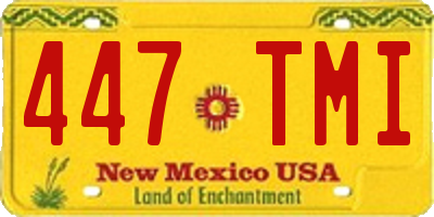 NM license plate 447TMI