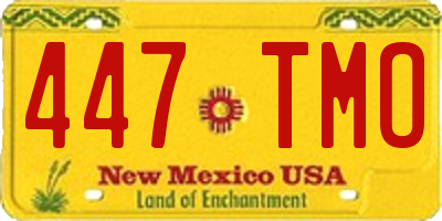 NM license plate 447TMO