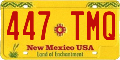 NM license plate 447TMQ
