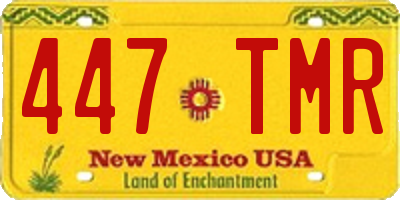 NM license plate 447TMR