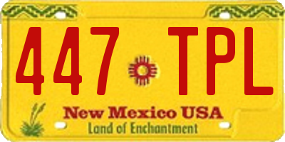NM license plate 447TPL