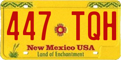 NM license plate 447TQH