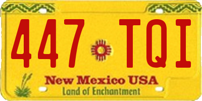 NM license plate 447TQI