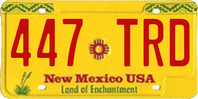 NM license plate 447TRD