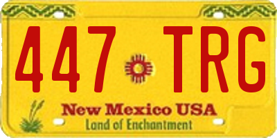 NM license plate 447TRG