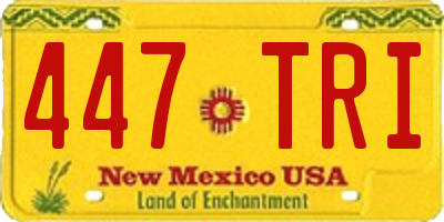 NM license plate 447TRI