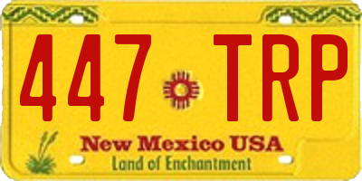 NM license plate 447TRP
