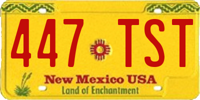 NM license plate 447TST
