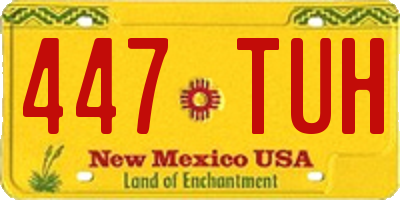 NM license plate 447TUH