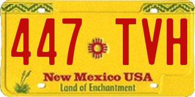 NM license plate 447TVH