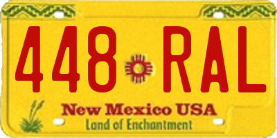 NM license plate 448RAL