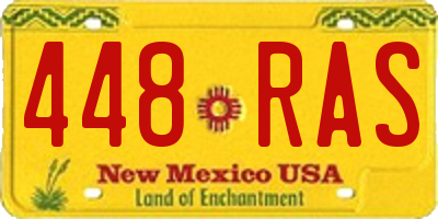 NM license plate 448RAS