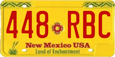 NM license plate 448RBC