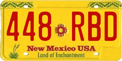NM license plate 448RBD
