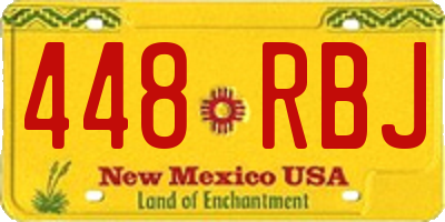 NM license plate 448RBJ