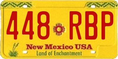 NM license plate 448RBP