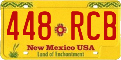 NM license plate 448RCB