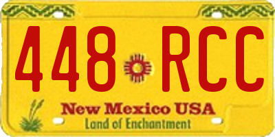 NM license plate 448RCC
