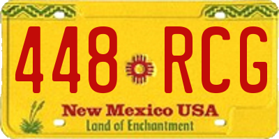NM license plate 448RCG
