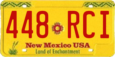 NM license plate 448RCI