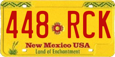NM license plate 448RCK