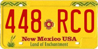 NM license plate 448RCO