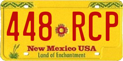 NM license plate 448RCP