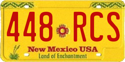 NM license plate 448RCS