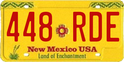 NM license plate 448RDE