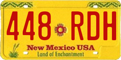 NM license plate 448RDH