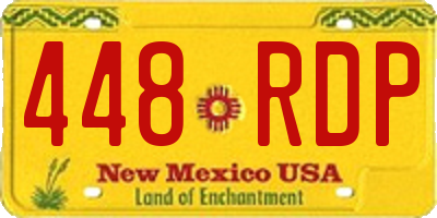 NM license plate 448RDP