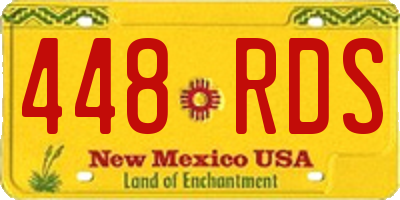 NM license plate 448RDS