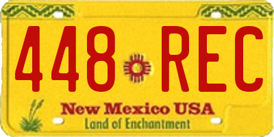 NM license plate 448REC