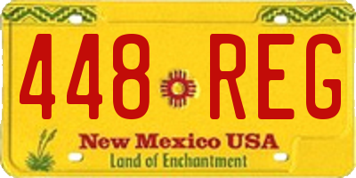 NM license plate 448REG