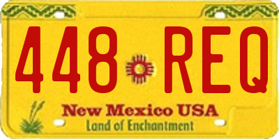 NM license plate 448REQ