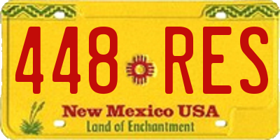 NM license plate 448RES